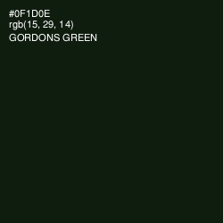 #0F1D0E - Gordons Green Color Image